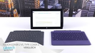 Vergleich Touch Cover 2 vs Type Cover 2  tabtechde [upl. by Colwin]