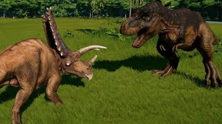 Pentaceratops vs TRex Indominus Rex Indoraptor Spinoraptor Spinosaurus Giganotosaurus amp Carcha [upl. by Aiuqenehs936]