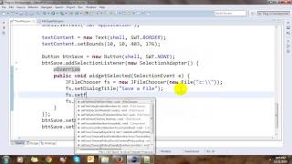 Open and Save File Using JFileChooser in Java Swing [upl. by Narbig410]