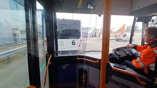 LUTON AIRPORT SHUTTLE BUS RIDE  Mercedes Benz Citaro O530  6296 [upl. by Haelat]