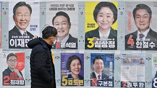 KopfanKopfRennen bei Präsidentschaftswahl in Südkorea  AFP [upl. by Pathe]