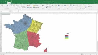 How to build your own regions  Excel Map France Postcodes Code Postal [upl. by Stewardson848]