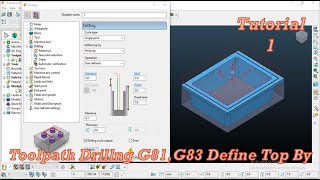 powermill 2017 toolpath drilling Programming g81g83 Tutorial [upl. by Ahsiemat]