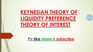 LIQUIDITY PREFERENCE THEORY OF INTEREST KEYNES THEORY OF DEMAND FOR MONEYSYBCOM BY NEETU MISS [upl. by Babbette197]