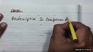 Lecture 01 Redemption of debentures Part 03 [upl. by Esahc751]