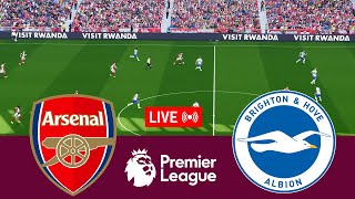 LIVE Arsenal vs Brighton Hove Albion Premier League 2425 Full Match  Video Game Simulation [upl. by Lamee]