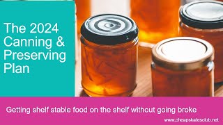 The 2024 Canning amp Preserving Plan [upl. by Nolahs]