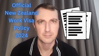 New Zealand Work Visa Policy for 2024 [upl. by Konrad]