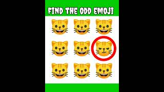 Find the odd emoji  Memory test with Emoji Increase IQ level puzzle riddles emojiquzi shorts [upl. by Sibie]