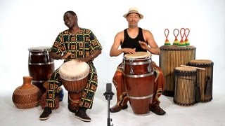 Djembe vs Conga  African Drums [upl. by Hanas]