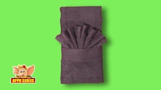 Towel Folding  Unique Hand Towel Fold [upl. by Nomelif]