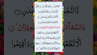 Surah Rehman  quran tilawat  Tilawat shorts [upl. by Wally]