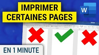 Imprimer uniquement certaines pages sur Word [upl. by Yrrad]