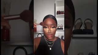 simple bronzy glam  soft glam makeup  makeup for black women [upl. by Etezzil29]