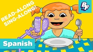 SingAlong Children Song  Learn Spanish Food Vocabulary with BASHO amp FRIENDS  ¡Tengo Hambre [upl. by Burroughs]