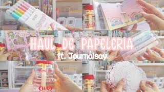 Haul de papelería ft JournalSay 🌷🤍 [upl. by Naie]