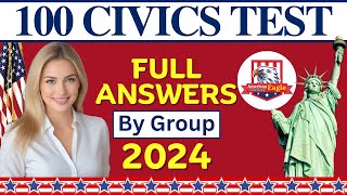 100 Civics Questions and Answers 2024 US Citizenship Interview US Citizenship Interview n400 [upl. by Akenot]