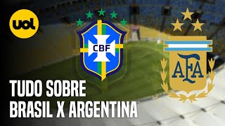 BRASIL X ARGENTINA ONDE ASSISTIR AO VIVO HORÁRIO E ESCALAÇÕES PELAS ELIMINATÓRIAS DA COPA DO MUNDO [upl. by Eiramenna]