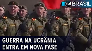 Rússia e Ucrânia afirmam que guerra entrou em nova fase  SBT Brasil 190422 [upl. by Arinaj]