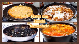 ¿Qué platos se pueden preparar con Kimchi fermentado  Kimjang  Comida coreana  Receta coreana [upl. by Edgar266]