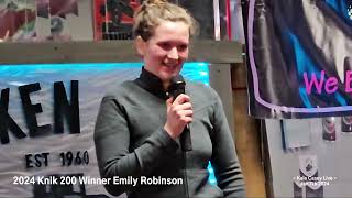 Watch 16 yo Teen Alaskan Musher Emily Robison after winning the 2024 Knik 200 Sled Dog Race [upl. by Leclair]