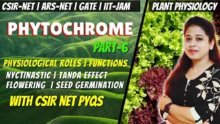 Phytochrome  6  Physiological Role of Phytochrome  Nyctinasty Movement  CSIR NET PYQ [upl. by Adnotal]