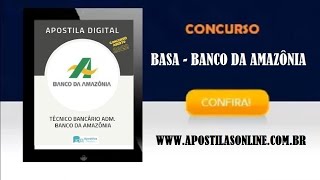 Como Estudar Para Concurso Técnico Bancário do BASA utilizando apostila DIGITAL [upl. by Enar]