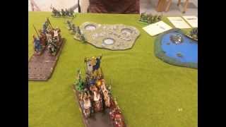 391 Bretonnia vs Wood Elves warhammer fantasy battle report [upl. by Weisler]