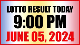 Lotto Result Today 9pm Draw June 5 2024 Swertres Ez2 Pcso [upl. by Pinkham]