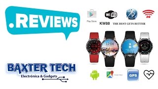 Review Smartwatch KW88 Android 51 Lollipop GPS WiFi y mucho mas [upl. by Ynahpit391]