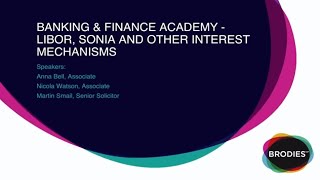 Banking amp Finance Academy LIBOR SONIA and other interest mechanisms [upl. by Charlean719]