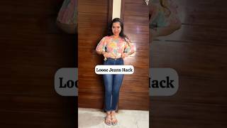 Loose Jeans Hack style jeans loose fix hack ytshorts youtubeshorts [upl. by Nagek]