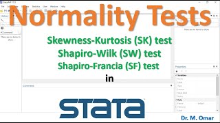 Normality tests SK SW SF in STATA [upl. by Feliza151]