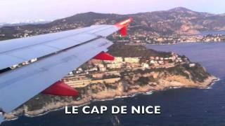 ATTERRISSAGE NICECOTE DAZUR A319 EASY JET [upl. by Millard]