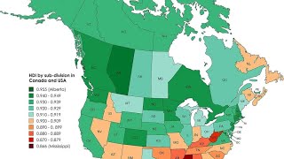 Human Development Index for Canada and USA [upl. by Diva433]