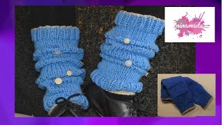 DIY Comment tricoter des guetres  How to knit leggings [upl. by Naniac]