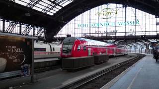 Köln Hauptbahnhof  Ausfahrt RE1 NRWExpress FULL HD [upl. by Dempstor]