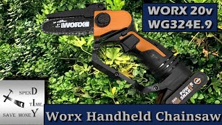 WORX handheld chainsaw WG324E9 20v power share [upl. by Ennadroj]