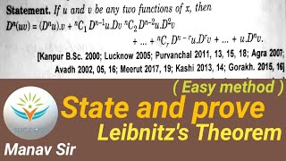 state and prove leibnitz theoremchapter 8 successive differentiationBSc1st year math Semester 1st [upl. by Alledi]