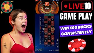 LIVE GAME PLAY 10  Roulette Secret Strategy  Slow amp Steady  Bankroll Safe Technique  Earn Daily [upl. by Aneerak689]