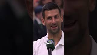 Novak Djokovic reacts to getting booed at Wimbledon 🎾  shorts [upl. by Nibla924]