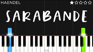 Haendel  Sarabande  EASY Piano Tutorial [upl. by Esertap]