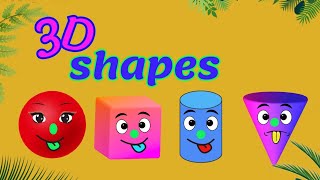 3D Shapes Song  Shapes for kids  Kidsjourney [upl. by Saito]