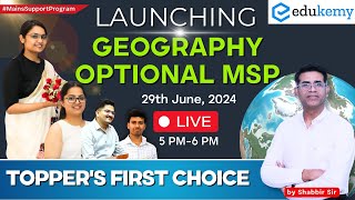 Launching Edukemys Geography Optional Mains Support Program  MSP is our USP upscmains ias [upl. by Opaline]