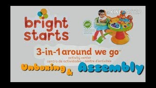 Part 2 Unboxing amp Assembly Bright Starts 3in1 Around We Go Activity Center [upl. by Natam]