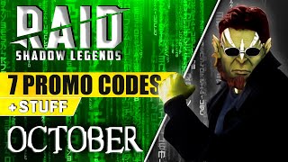 OCTOBER 🍃Raid Shadow Legends promo codes🍃Raid promo codes 2023 🍃For all accounts [upl. by Annatnom32]