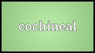 Cochineal Meaning [upl. by Goodrich]