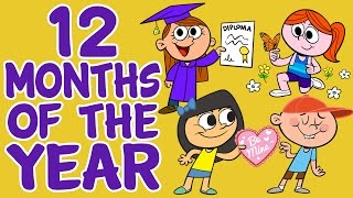 Months of the Year Song  12 Months of the Year  Kids Songs by The Learning Station [upl. by Donaugh]