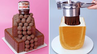 NUTELLA Cake Decorating Recipe You Should Try  Fancy Chocolate For Party [upl. by Orella542]