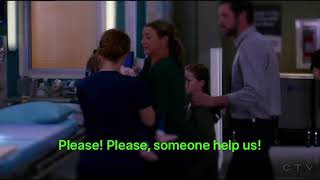 Greys anatomy owen hunt S13 E23 saving a choking baby [upl. by Nawor]